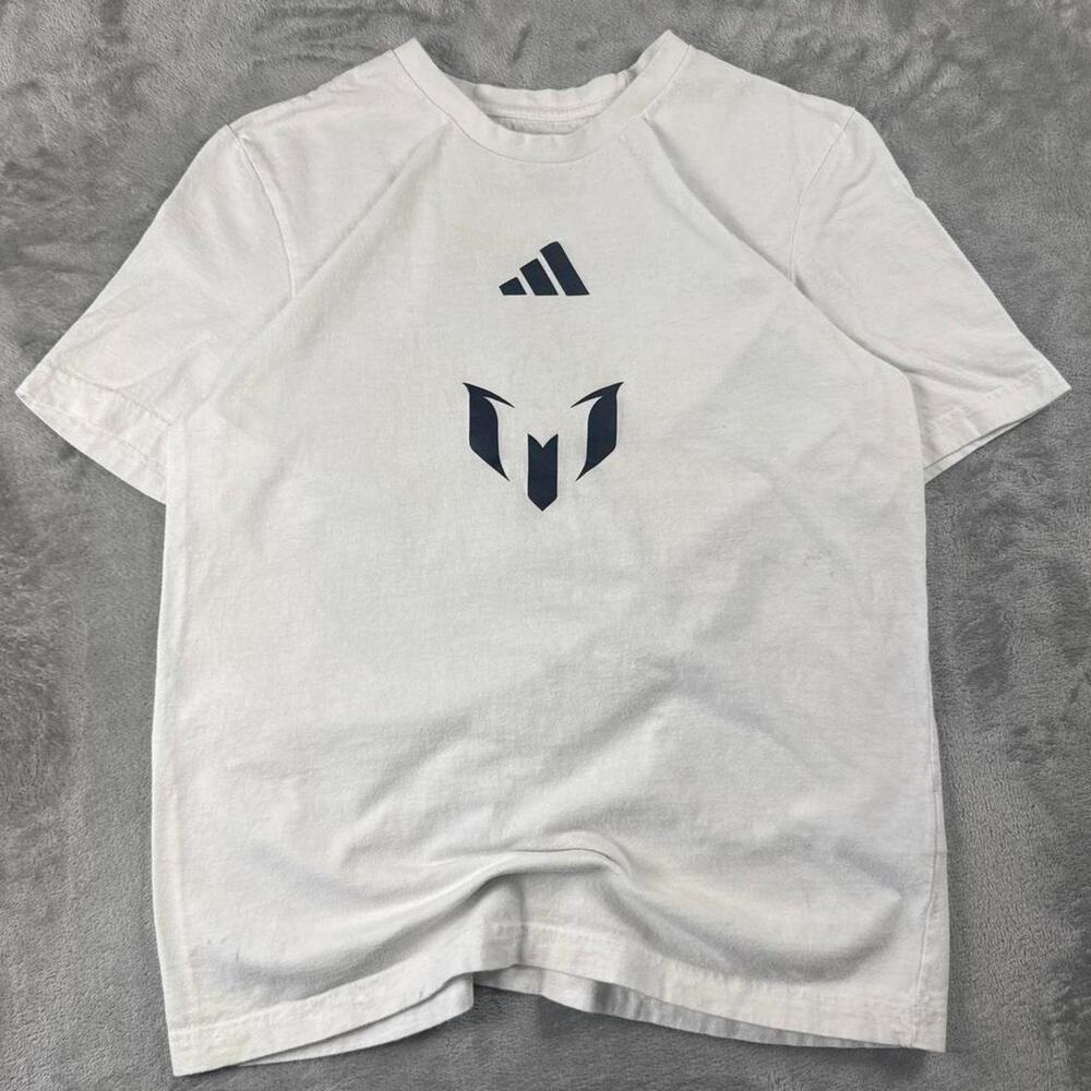 adidas Lionel Messi Inter Miami CF Men’s Small White Unveil Logo T-Shirt